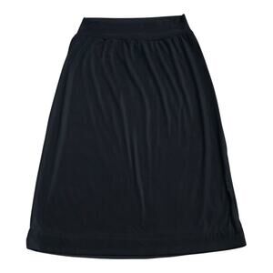 IN STUDIO Womens Plus Size 2X Black Pull On Nylon Blend Stretch Midi Skirt